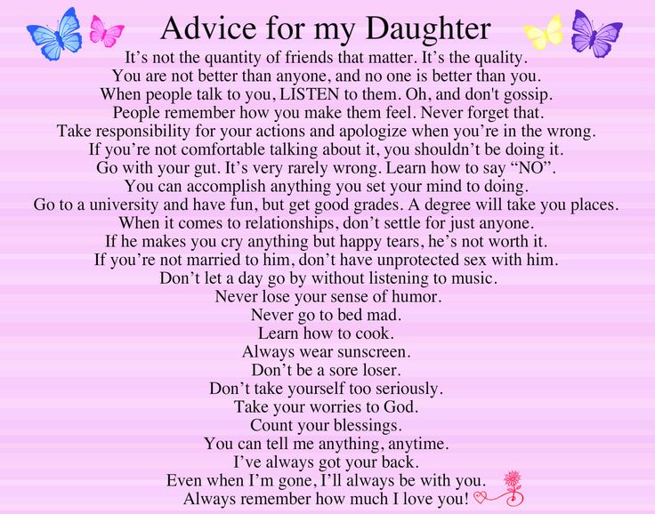 What do I want for my daughter?