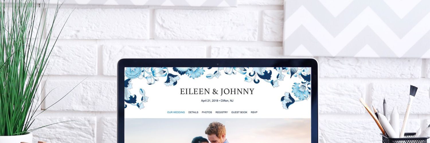 What do you say when you post your wedding website?