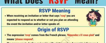 What does RSVP stand for?