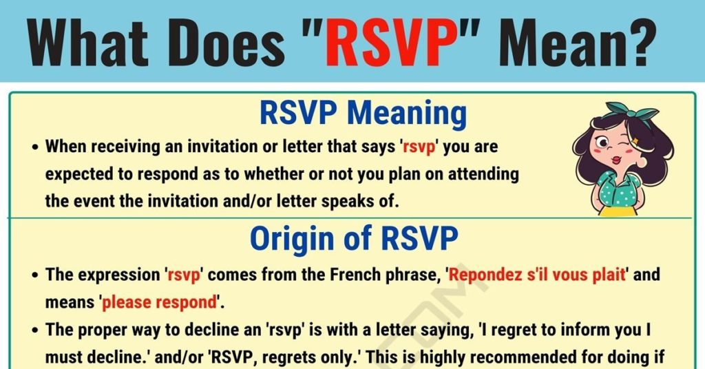 What does RSVP stand for?