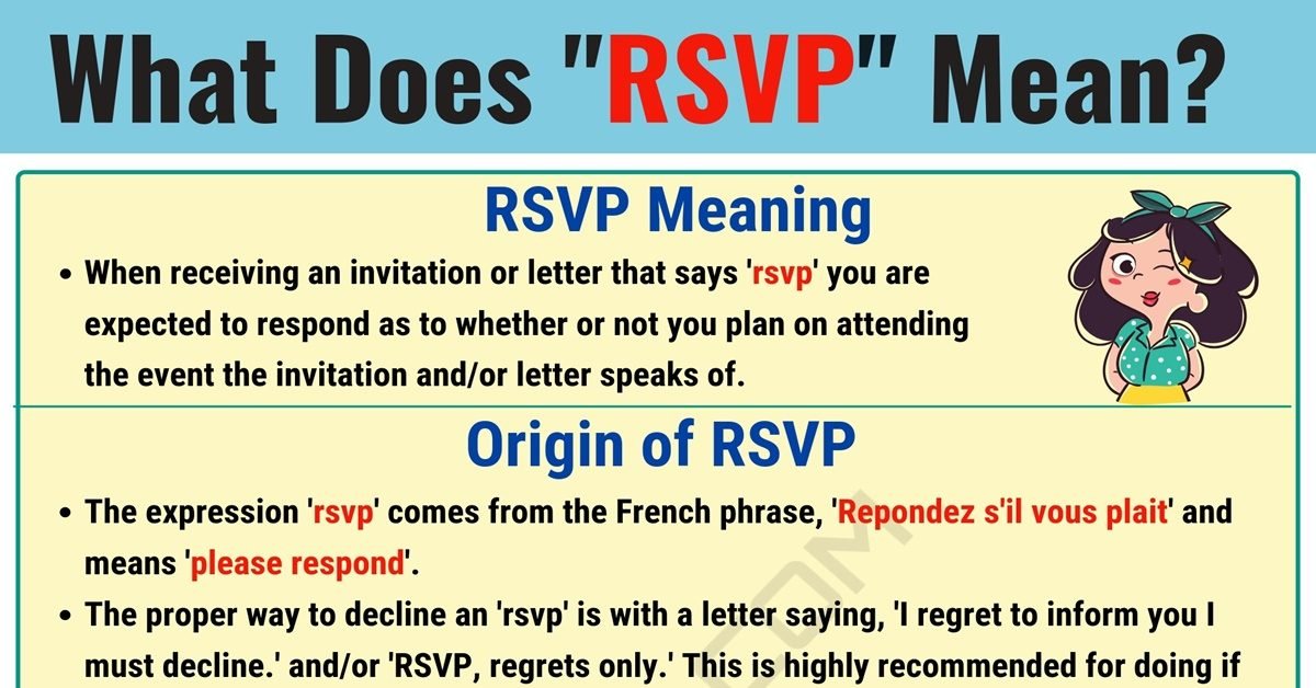 What Stands For Rsvp