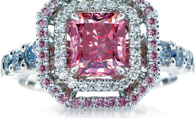 What does a pink engagement ring mean?