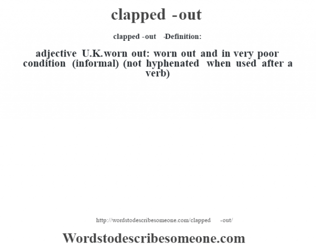 What does clapped mean?