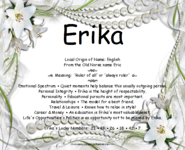 What does name Erika mean?