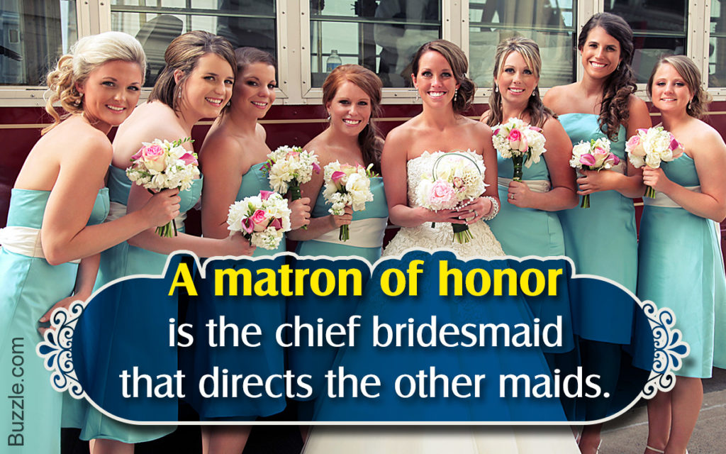 What does the matron of honor pay for?