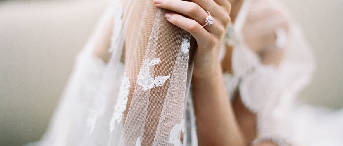 What does the wedding veil signify?