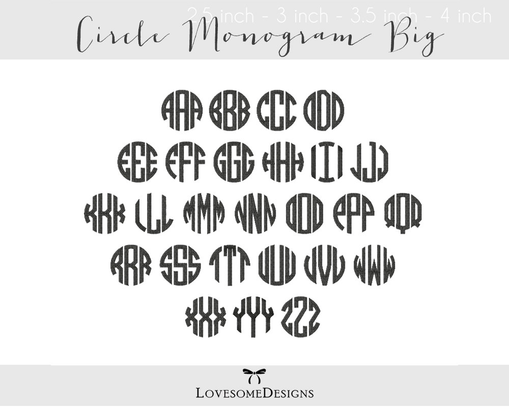What is a 3 letter monogram?