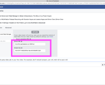 What is a stream key Facebook live?