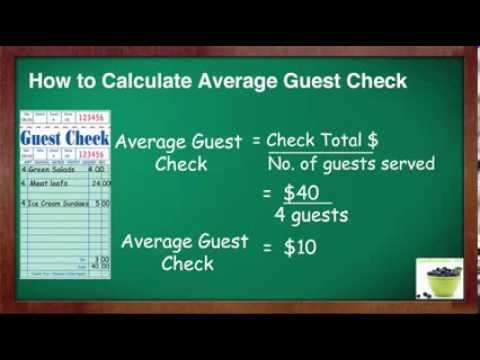 What is average guest check?
