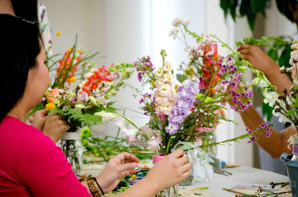 What is needed for flower arranging?