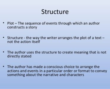 What is structure in literature?