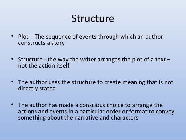 What is structure in literature?