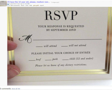 What is the M for on RSVP?