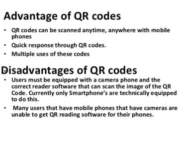 What is the advantage of QR code?