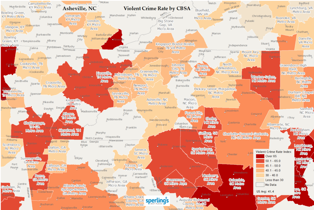 What is the crime rate in Hendersonville NC?