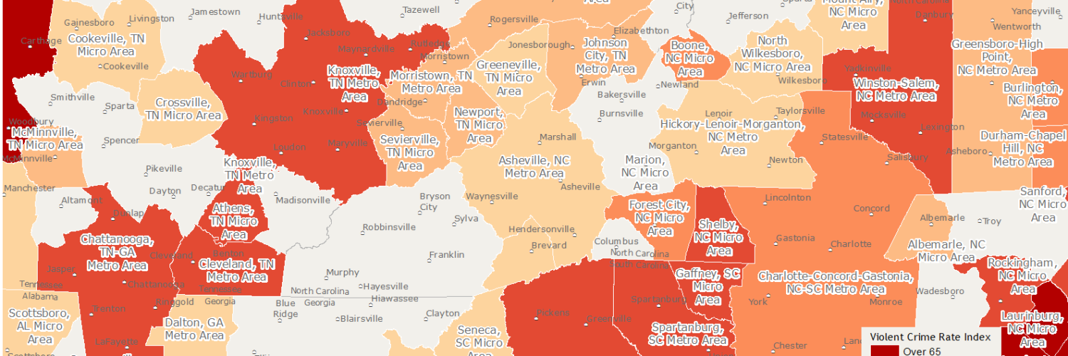 What is the crime rate in Hendersonville NC?