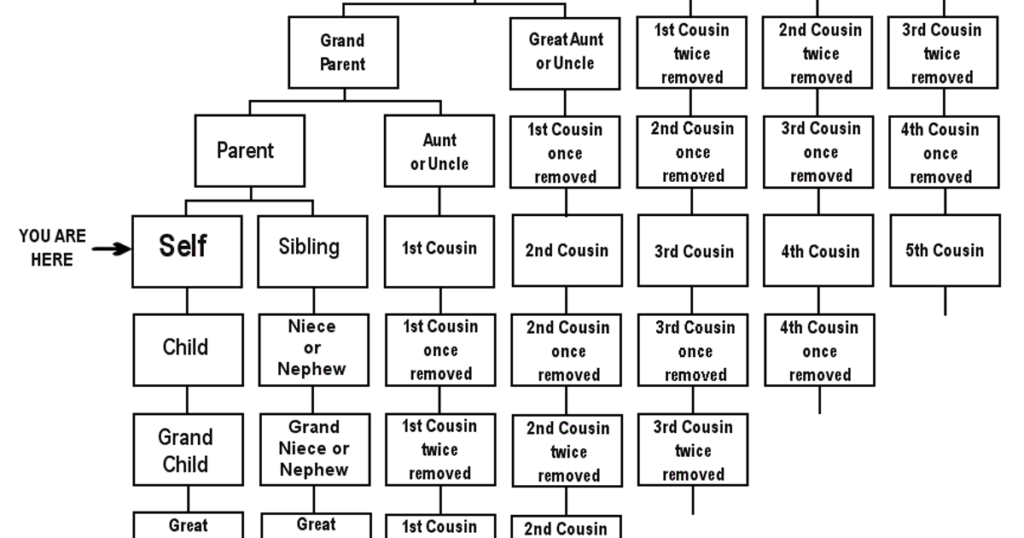 What is the difference between 1st cousin once removed and 2nd cousin?