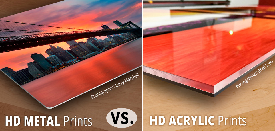 What is the difference between acrylic and metal prints?