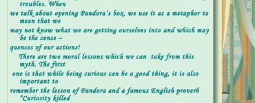 What is the moral of Pandora's box?