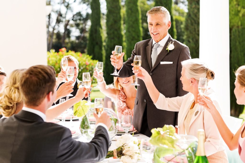 What is the order of toasts at a wedding?