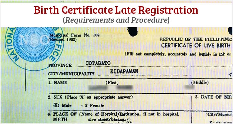 What is the process of late registration of birth certificate?