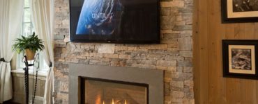 What is thing in fireplace?