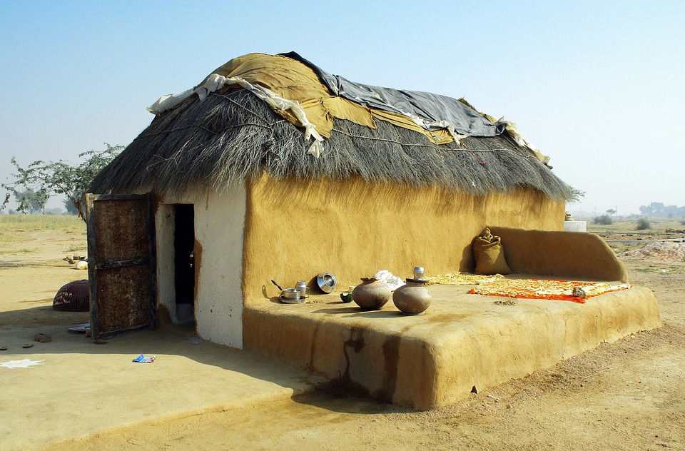 What kind of houses are found in Thar desert?