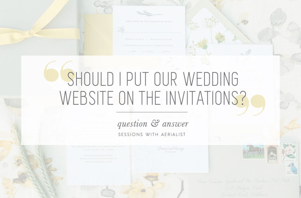 What should I put on my wedding website examples?