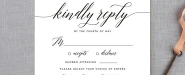 What should a RSVP card say?