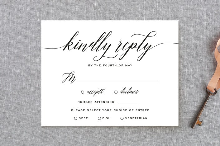 What should a RSVP card say?