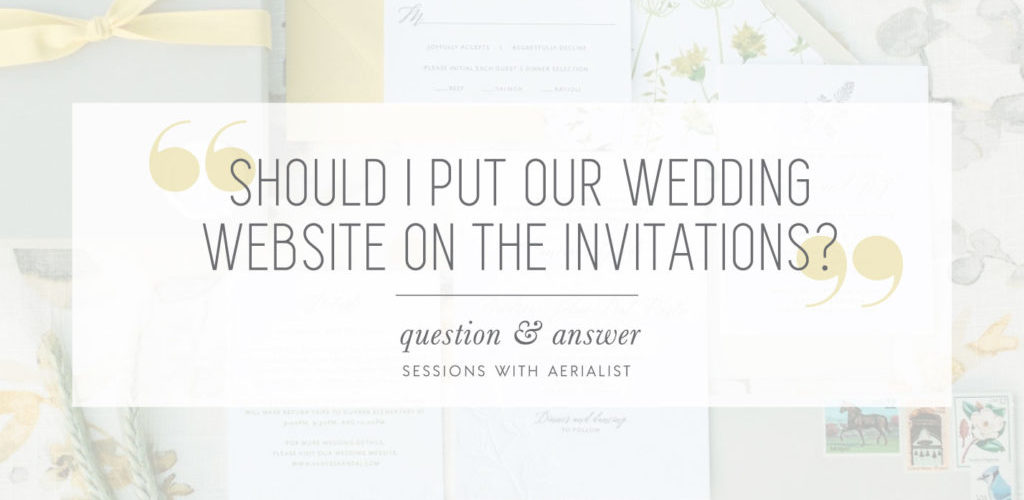 What should be included in a wedding website?