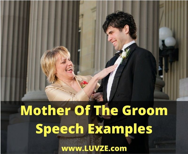 What should the father of the groom say in his speech?