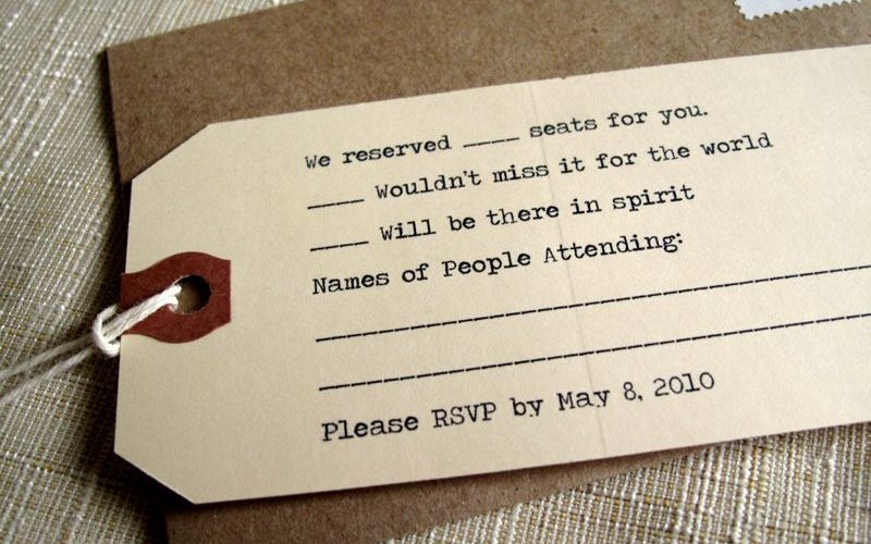 What should we write in RSVP?