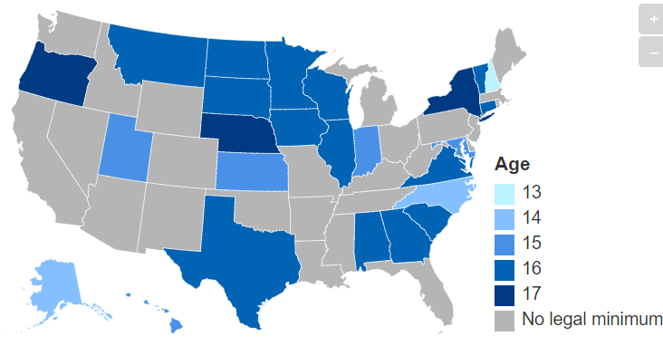 What state allows the youngest marriage?