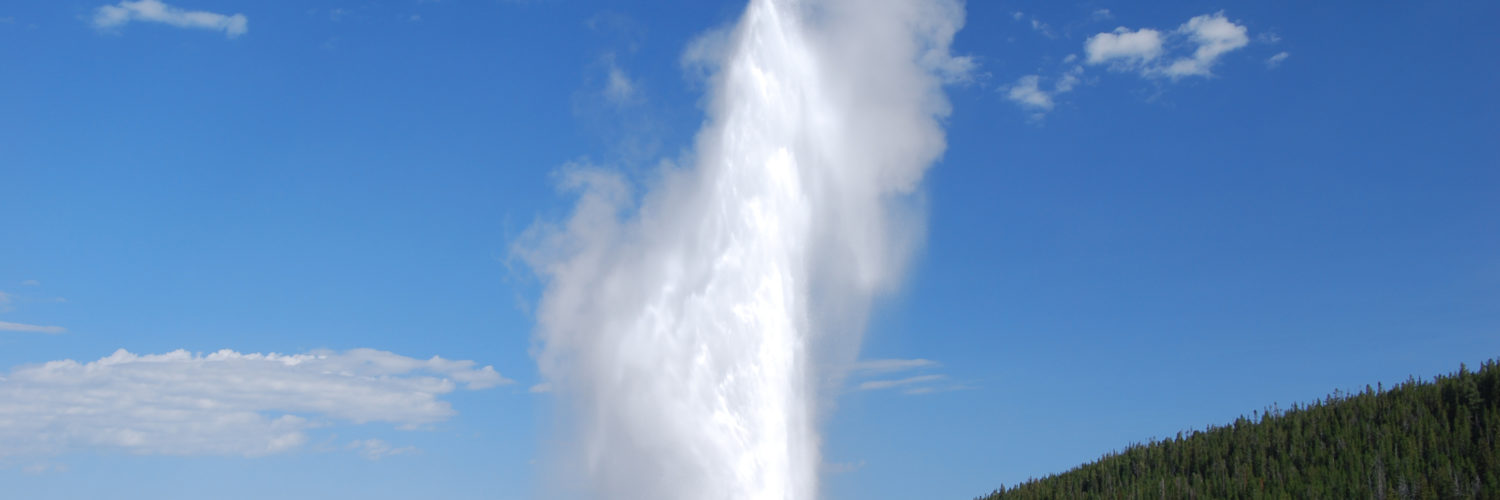 What time does Old Faithful erupt?