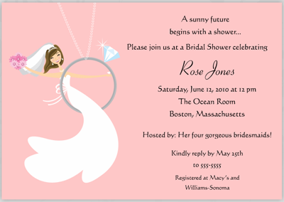 What to write on a bridal shower invite?
