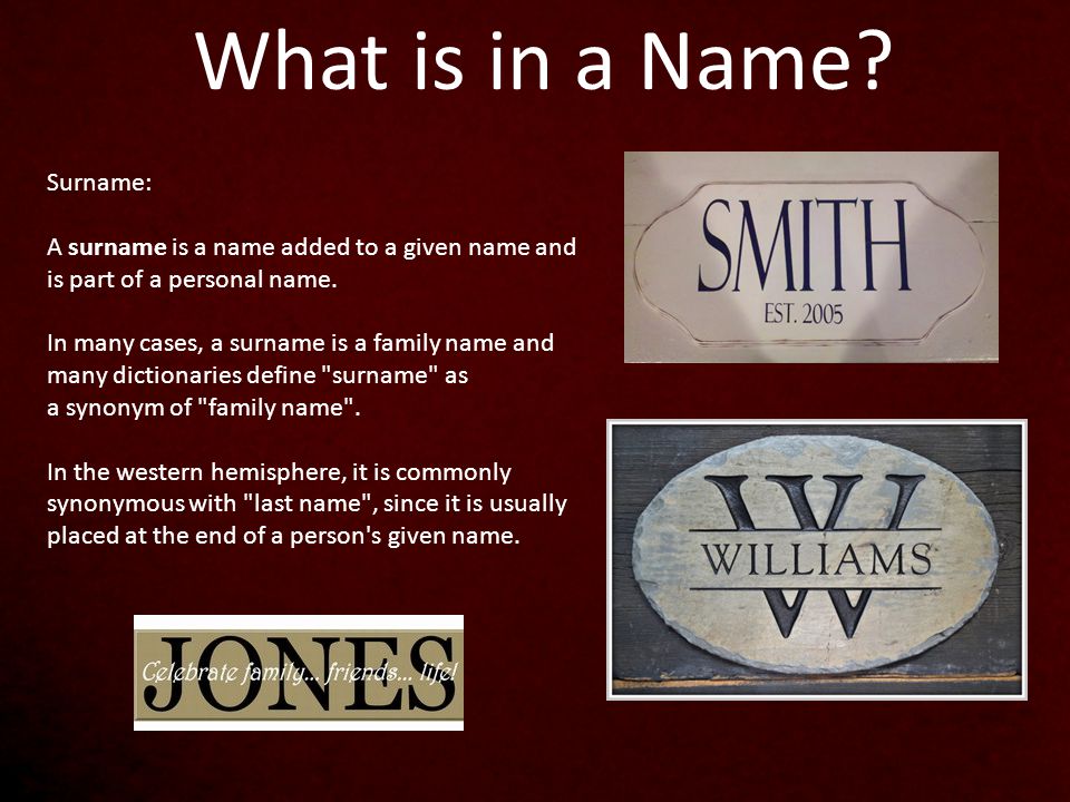 What was Jesus last name?