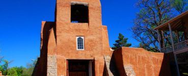 What was the first non Catholic church built in Santa Fe?