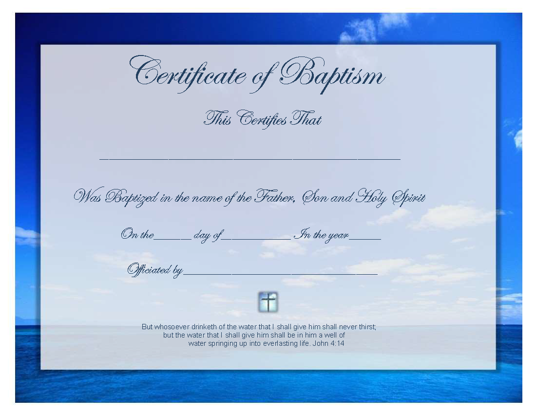 What s The Use Of Baptismal Certificate 