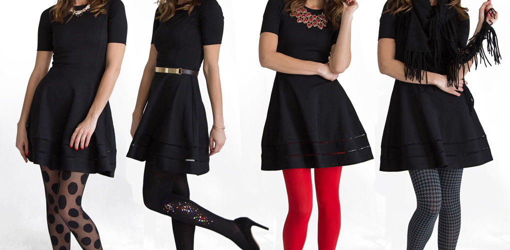 When can you wear black tights with a dress?