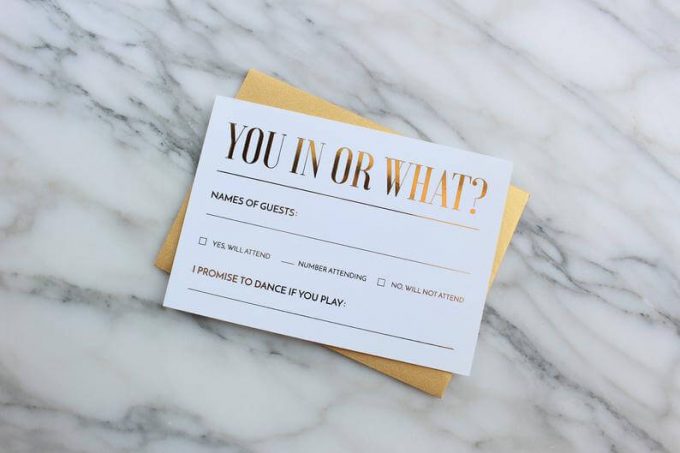 When should wedding RSVPs be due?