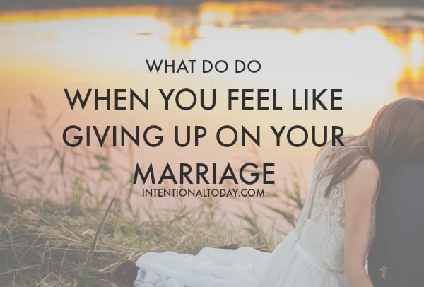 When should you give up on your marriage?