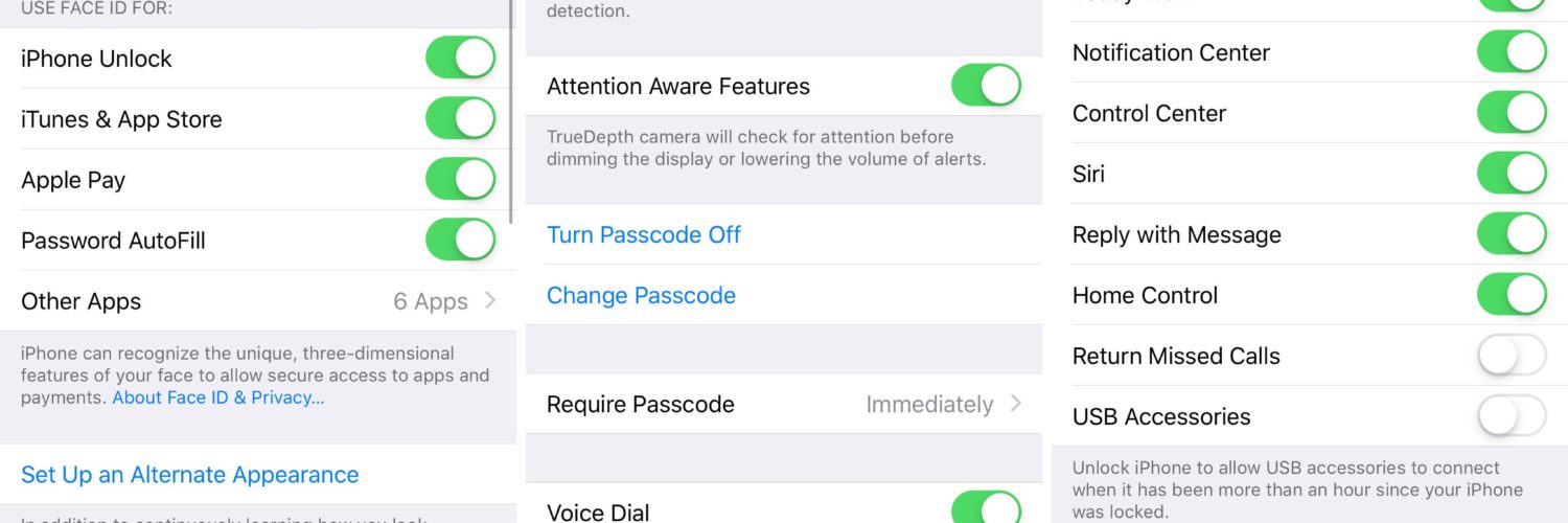 Where is Face ID in settings?