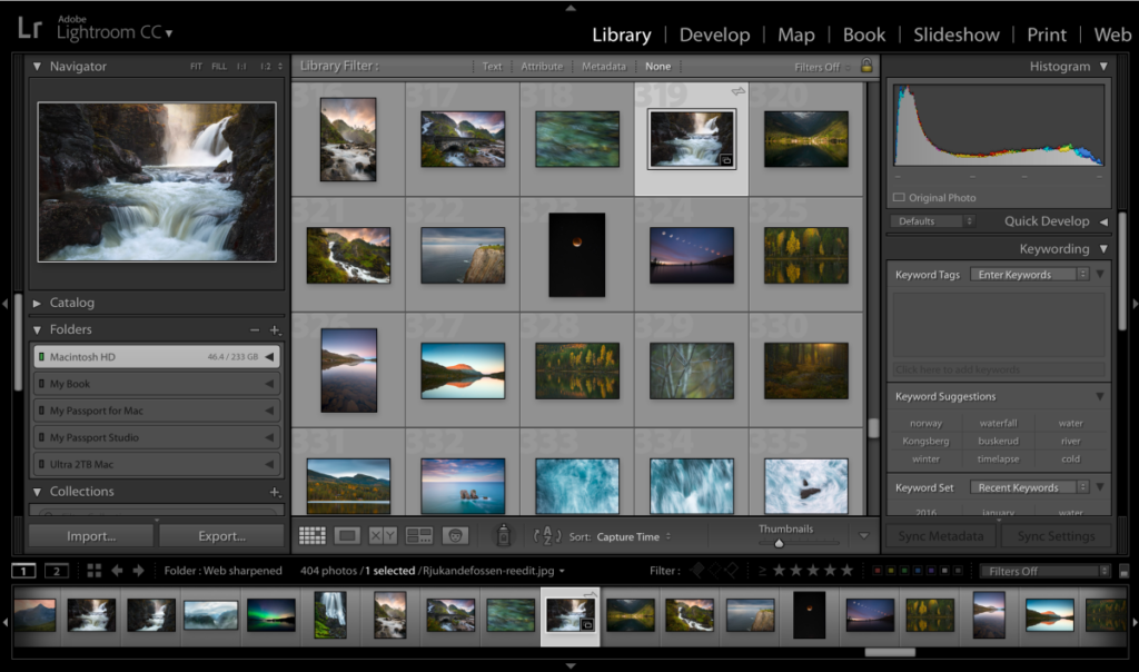 Where is Lightroom library stored?