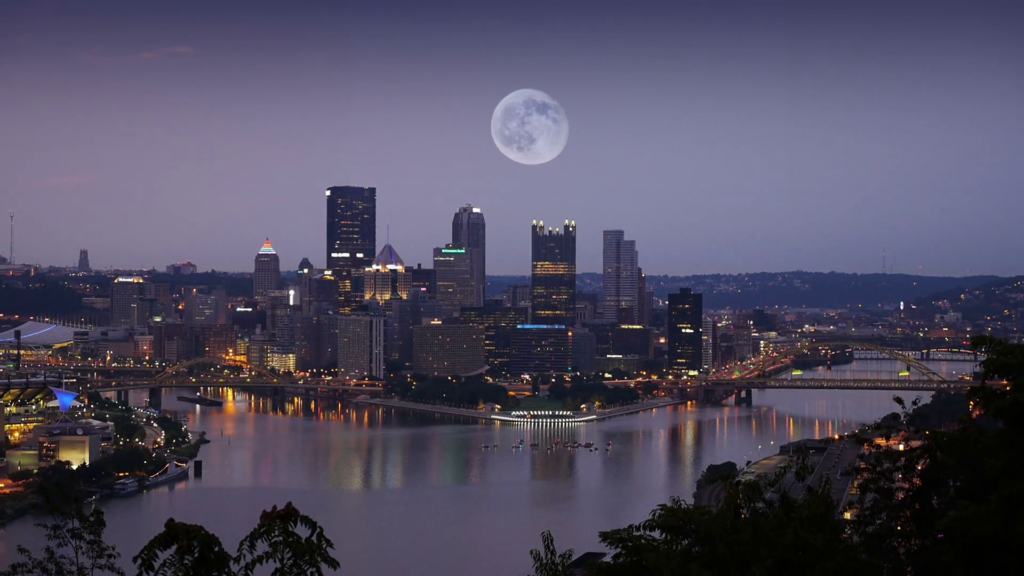 Where is the moon in Pittsburgh?