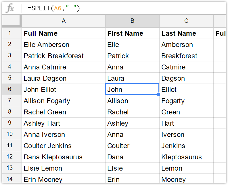 Which comes first first name or last name?