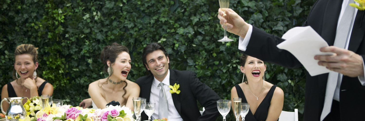 Who does the first speech at a wedding?