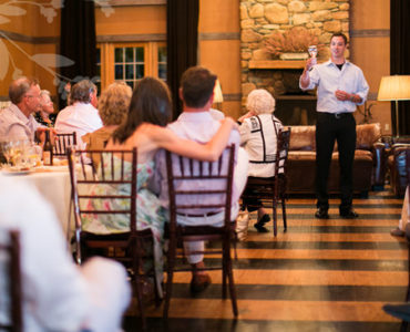 Who gives the first toast at a rehearsal dinner?