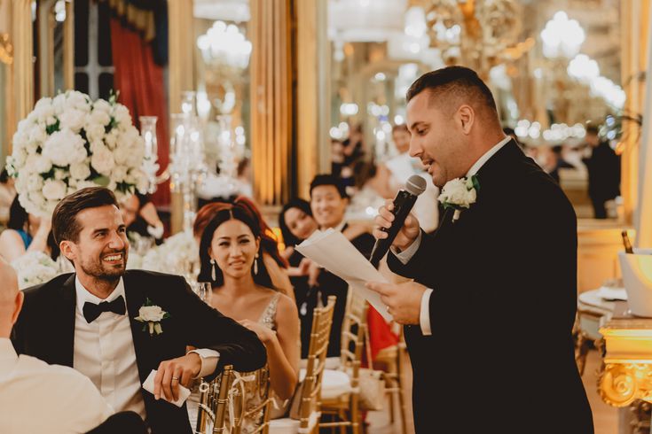 Who gives the welcome speech at a wedding?