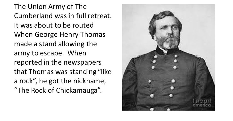 Who is known as the Rock of Chickamauga?